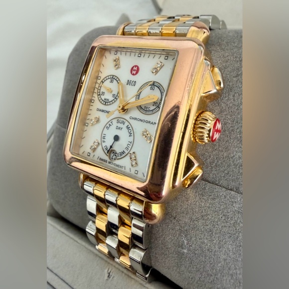 👑✅PRICE FIRM✅ Beautiful MICHELE Signature Mid Deco 29mm Bracelet Watch - Picture 8 of 17